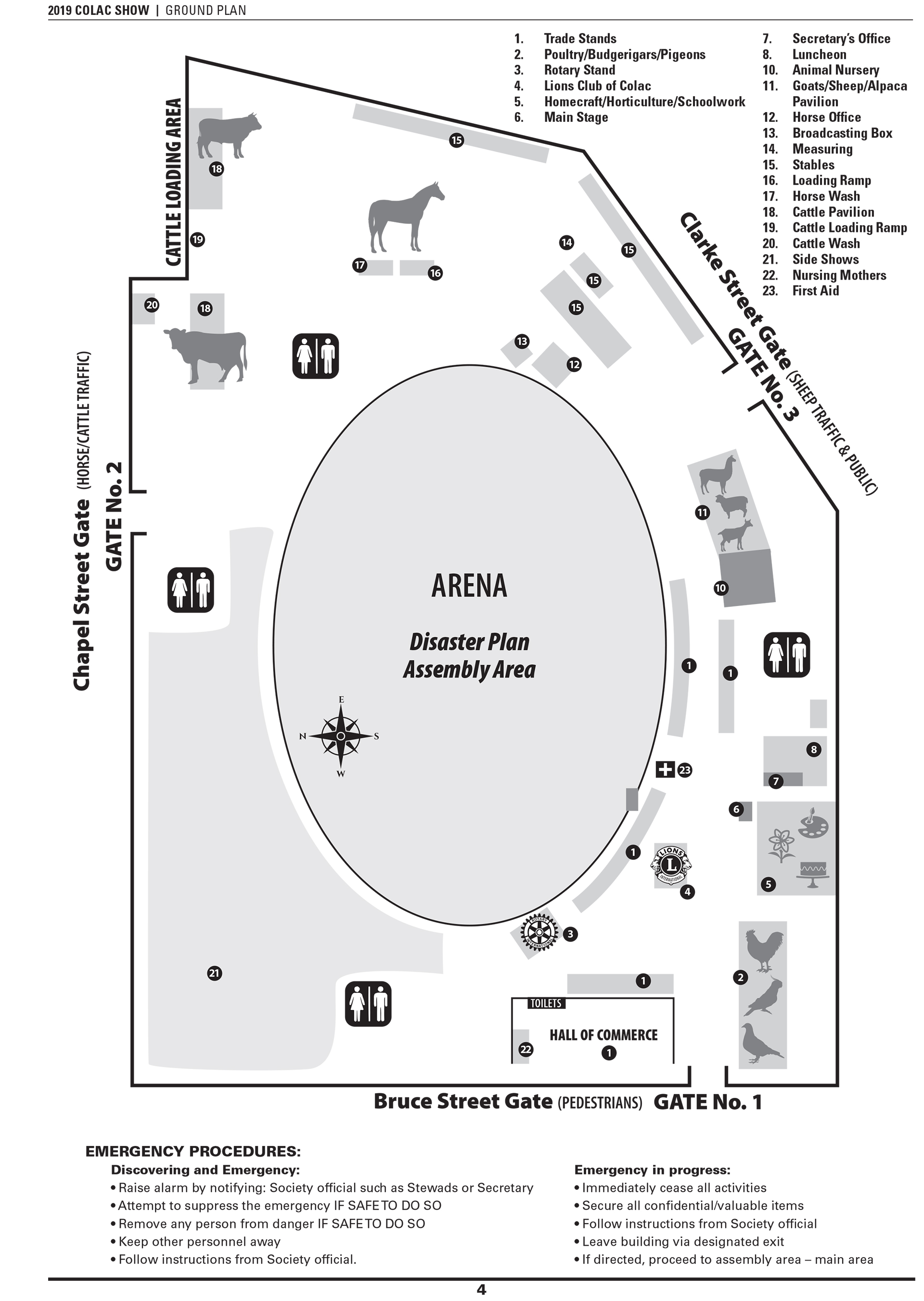 Colac Showground Ground Map